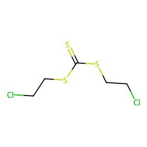 Carbonic acid, trithio-, bis(2-chloroethyl)ester structure