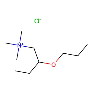 Choline, beta-ethyl-, propylether, hydrochloride structure