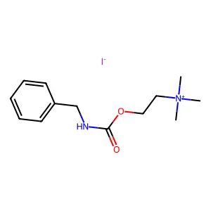 Choline, iodide, benzylcarbamate structure
