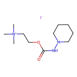 Choline, iodide, 1-piperidine carbamate structure