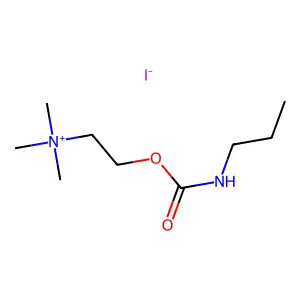 Choline, iodide, propylcarbamate structure