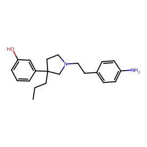 3-{1-[2-(4-Aminophenyl)ethyl]-3-propylpyrrolidin-3-yl}phenol structure
