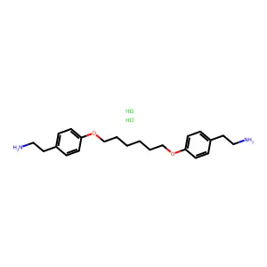 Phenethylamine, 4,4'-hexamethylenedioxydi-, dihydrochloride structure