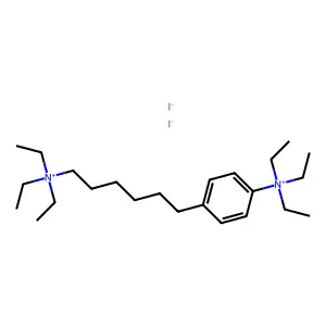 Ammonium, (6-(p-triethylammoniophenyl)hexyl)triethyl-, diiodide structure
