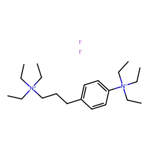 Ammonium, (3-(p-triethylammoniophenyl)propyl)triethyl-, diiodide structure
