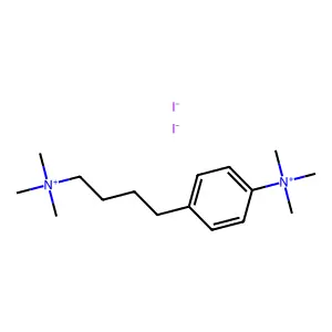 Ammonium, (4-(p-trimethylammoniophenyl)butyl)trimethyl-, diiodide structure