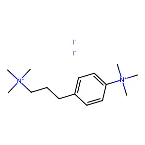 Ammonium, (3-(p-trimethylammoniophenyl)propyl)trimethyl-, diiodide structure