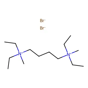 Ammonium, tetramethylenebis(diethylmethyl-, dibromide structure