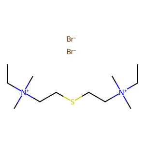 Ammonium, thiodiethylenebis(ethyldimethyl-, dibromide structure