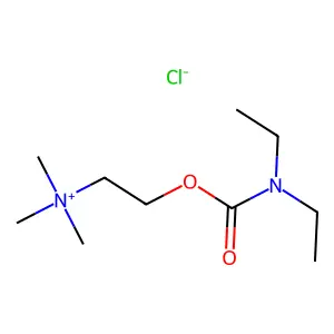 Choline, chloride, diethylcarbamate structure