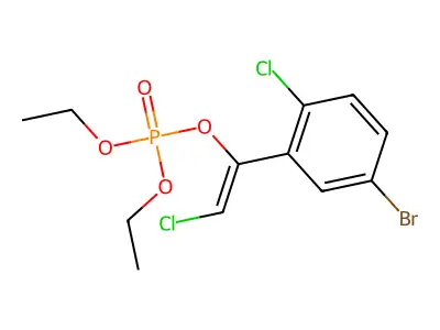 [1-(5-Bromo-2-chlorophenyl)-2-chloroethenyl] diethyl phosphate structure