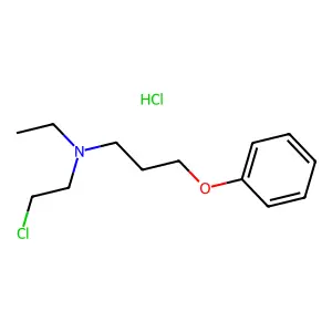 Propylamine, N-(2-chloroethyl)-N-ethyl-3-phenoxy-, hydrochloride structure
