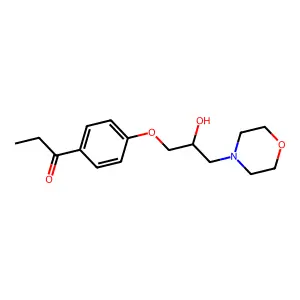 Propiophenone, 4'-(2-hydroxy-3-morpholinopropoxy)- structure