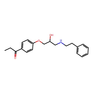 Propiophenone, 4'-(2-hydroxy-3-(phenethylamino)propoxy)- structure