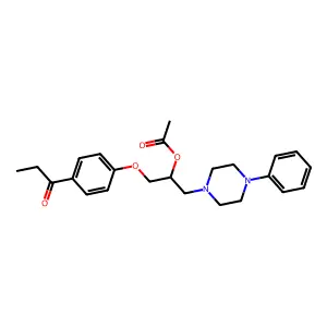 1-(4-Phenylpiperazin-1-yl)-3-(4-propanoylphenoxy)propan-2-yl acetate structure