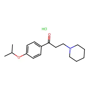 Propiophenone, 4'-isopropoxy-3-piperidino-, hydrochloride structure
