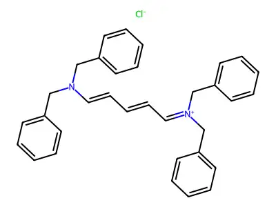 Dibenzyl-[5-(dibenzylamino)penta-2,4-dienylidene]azanium chloride structure