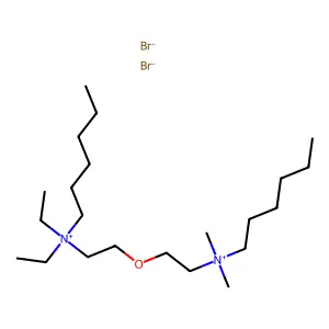 Ammonium, N,N-diethyl-N'.N'-dimethyl-N,N'-oxydiethylenebis(hexyl-, dibromide structure