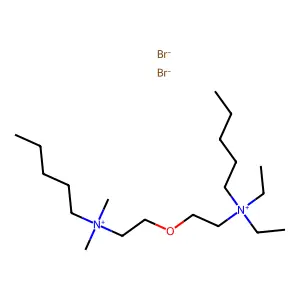 Ammonium, N,N-diethyl-N',N'-dimethyl-N,N'-oxydiethylenebis(pentyl-, dibromide structure