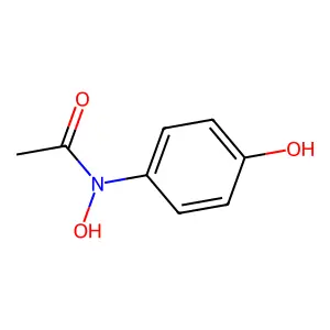 N-hydroxy-N-(4-hydroxyphenyl)acetamide structure