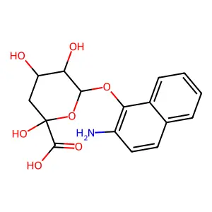 2-Amino-1-naphthylglucosiduronic acid structure