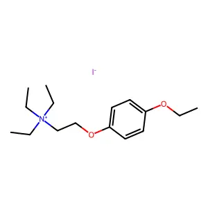 2-(4-Ethoxyphenoxy)-N,N,N-triethylethan-1-aminium iodide structure