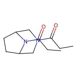 3,8-Diazabicyclo(3.2.1)octane, 3,8-dipropionyl- structure