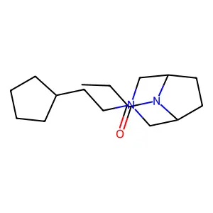 3-(2-(Cyclopentyl)ethyl)-8-propionyl-3,8-diazabicyclo(3.2.1)octane structure