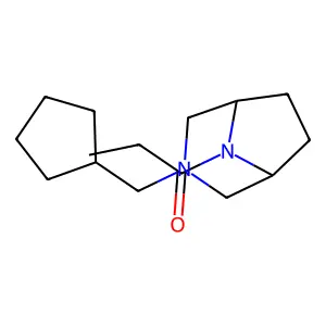 3-(Cyclopentylmethyl)-8-propionyl-3,8-diazabicyclo(3.2.1)octane structure