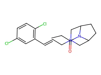 3-[3-(2,6-Dichlorophenyl)-2-propenyl]-8-propionyl-3,8-diazabicyclo[3.2.1]octane structure