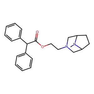 2-(8-Methyl-3,8-diazabicyclo(3.2.1)octan-3-yl)ethyl diphenylacetate structure