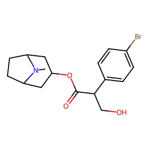 Tropic acid, 4'-bromo-, 3-tropanyl ester structure