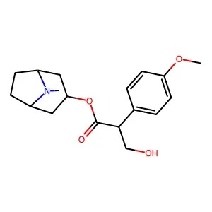 Tropic acid, 4'-methoxy-, 3-tropanyl ester structure
