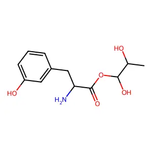 3-Hydroxyphenylalanine 1,2-dihydroxypropyl ester structure