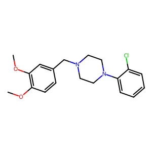 1-(3,4-Dimethoxy-benzyl)-4-(2-chlorophenyl)piperazine structure