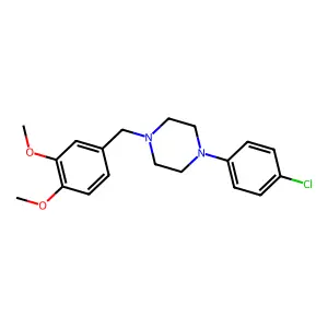 1-(3,4-Dimethoxybenzyl)-4-(4-chlorophenyl)piperazine structure