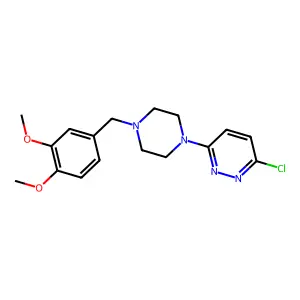 Piperazine, 4-(3-(6-chloropyridazinyl))-1-(3,4-dimethoxybenzyl)- structure