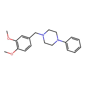 Piperazine, 1-(3,4-dimethoxybenzyl)-4-phenyl- structure
