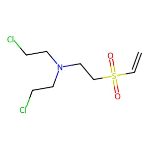 Sulfone, 2-(bis(2-chloroethyl)amino)ethyl vinyl structure