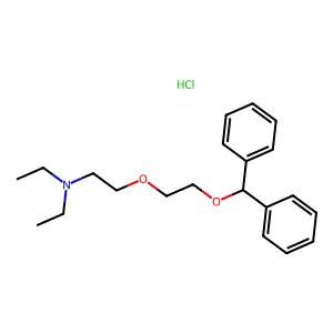 Triethylamine, 2-(2-diphenylmethoxy)ethoxy-, hydrochloride structure