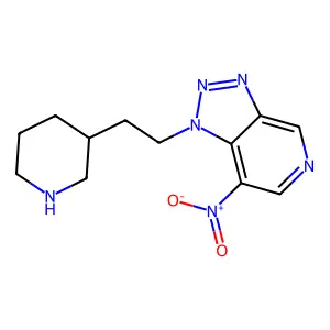 Triazolo(4,5-c)pyridine, 7-nitro-1-(2-(3-piperidyl)ethyl)- structure