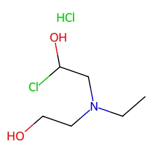 Triethylamine, 2-chloro-2,2'-dihydroxy-, hydrochloride structure