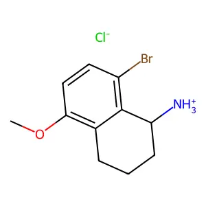 1-Naphthylamine, 1,2,3,4-tetrahydro-8-bromo-5-methoxy-, hydrochloride structure
