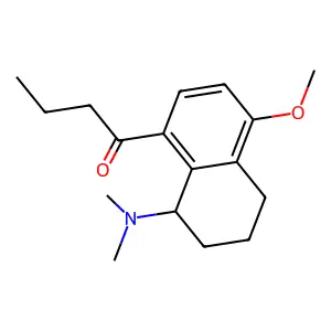 1-Naphthylamine, 1,2,3,4-tetrahydro-8-butyryl-N,N-dimethyl-5-methoxy- structure