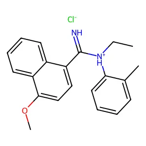 1-Naphthamidine, N-ethyl-4-methoxy-N-(o-tolyl)-, hydrochloride structure