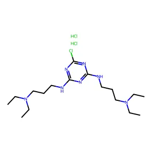 s-Triazine, 2,4-bis(3'-(diethylamino)propylamino)-6-chloro-, dihydrochloride structure