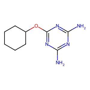 1,3,5-Triazin-2,4-diamine, 6-(cyclohexyloxy)- structure