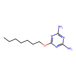 6-(Heptyloxy)-1,3,5-triazine-2,4(1H,3H)-diimine structure