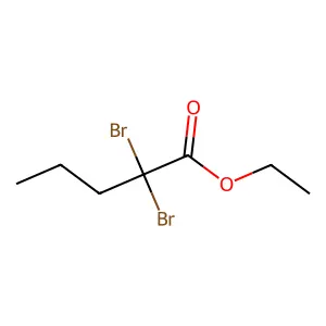 Valeric acid, 2,2-dibromo-, ethyl ester structure
