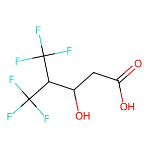 Valeric acid, 3-hydroxy-5,5,5-trifluoro-4-(trifluoromethyl)- structure